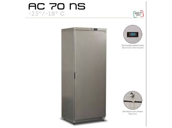 Frigorifero AC 70 NS litri 610 -18/-23°C.
